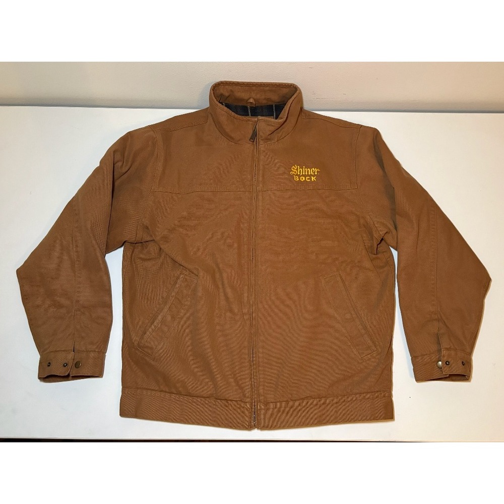 CornerStone Men's SHINER BOCK Embroidered Canvas Work Coat | Brown | XL